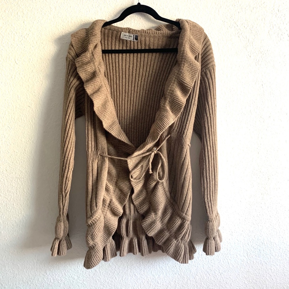 Beige ruffle sweater